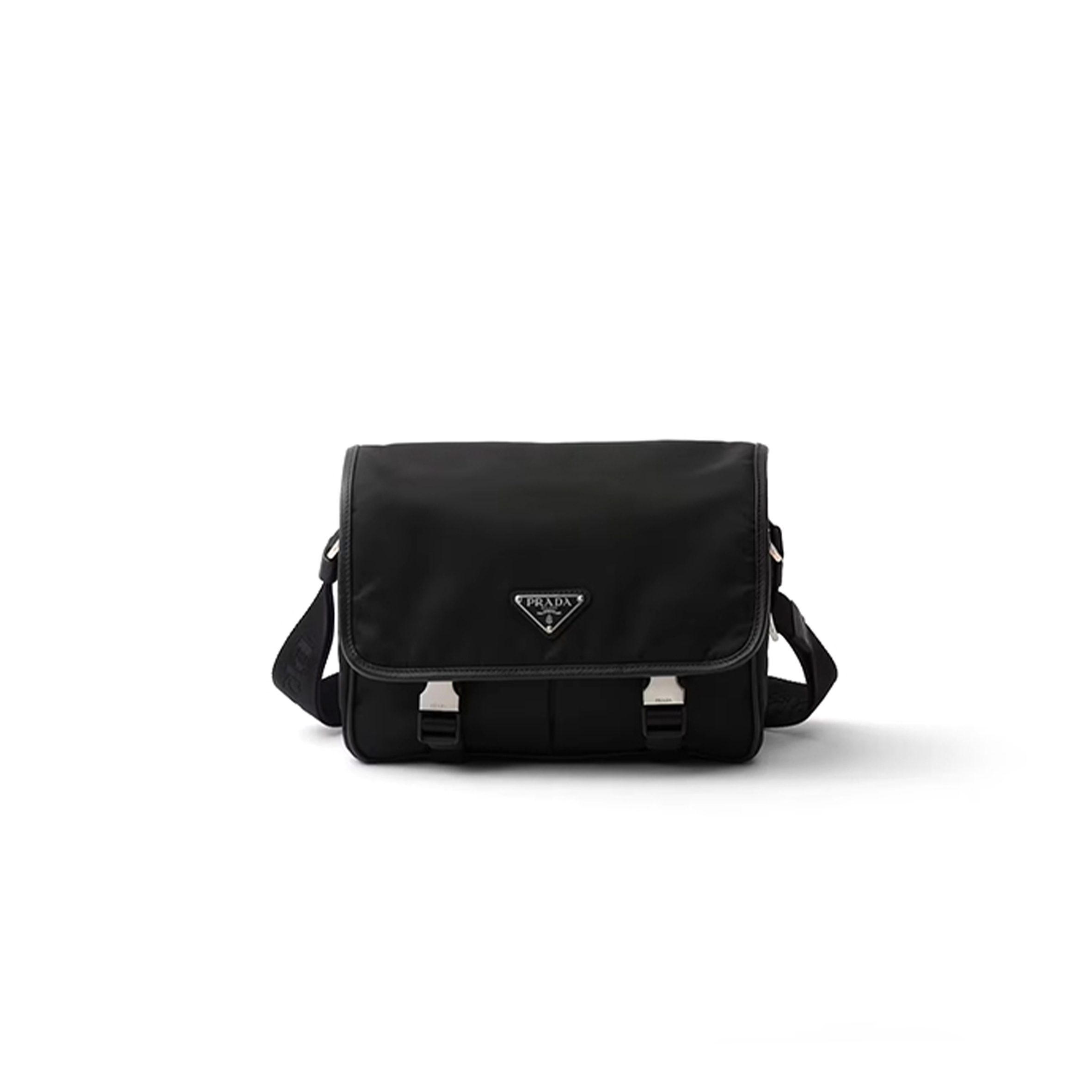 PRADA RE-NYLON AND SAFFIANO LEATHER SHOULDER BAG 2VD769 (26*19*10cm)